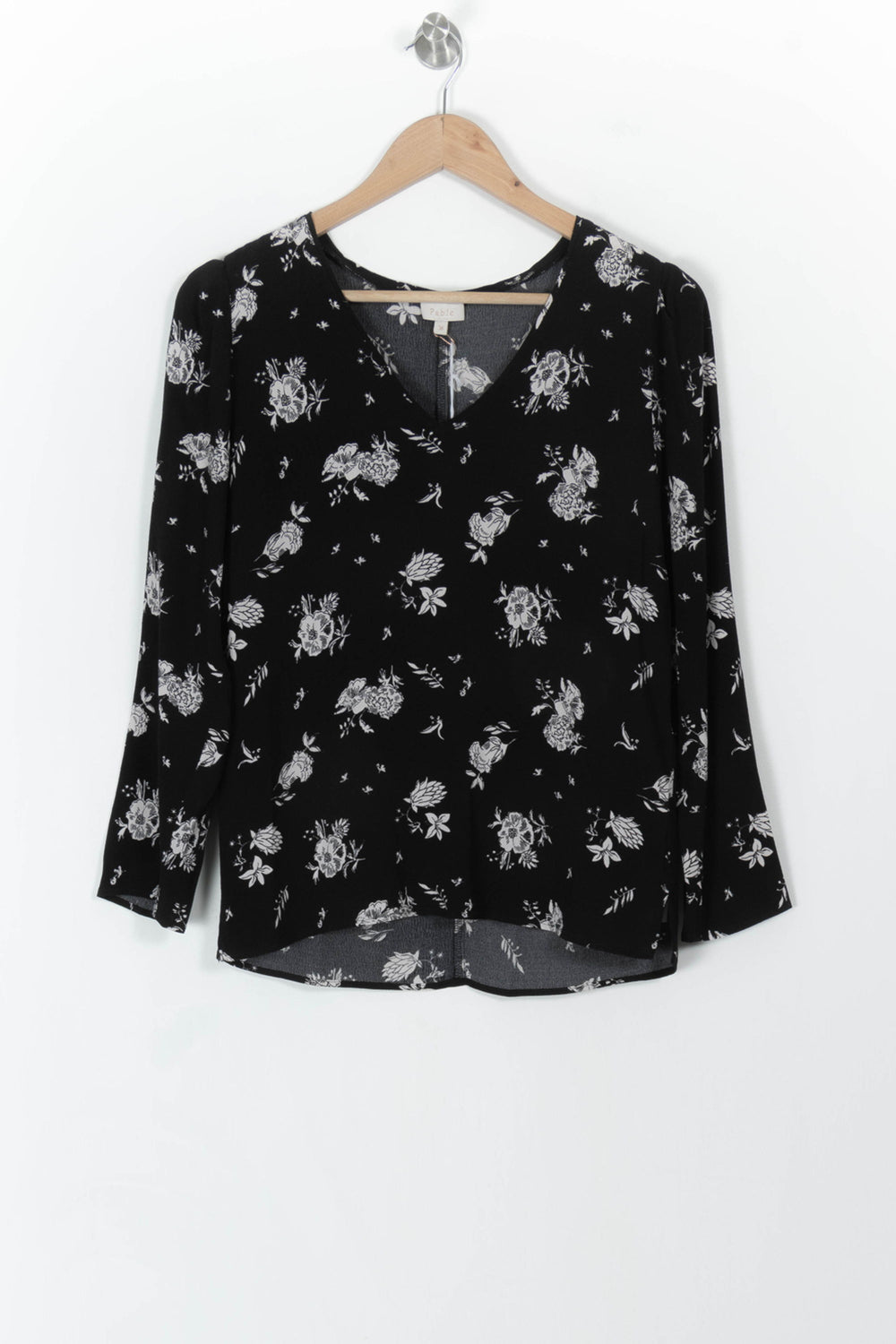 Blouse noire à motifs - Taille S/36 de la marque Pablo | PARAD46659 - Vendu par Paradigme - Image 2