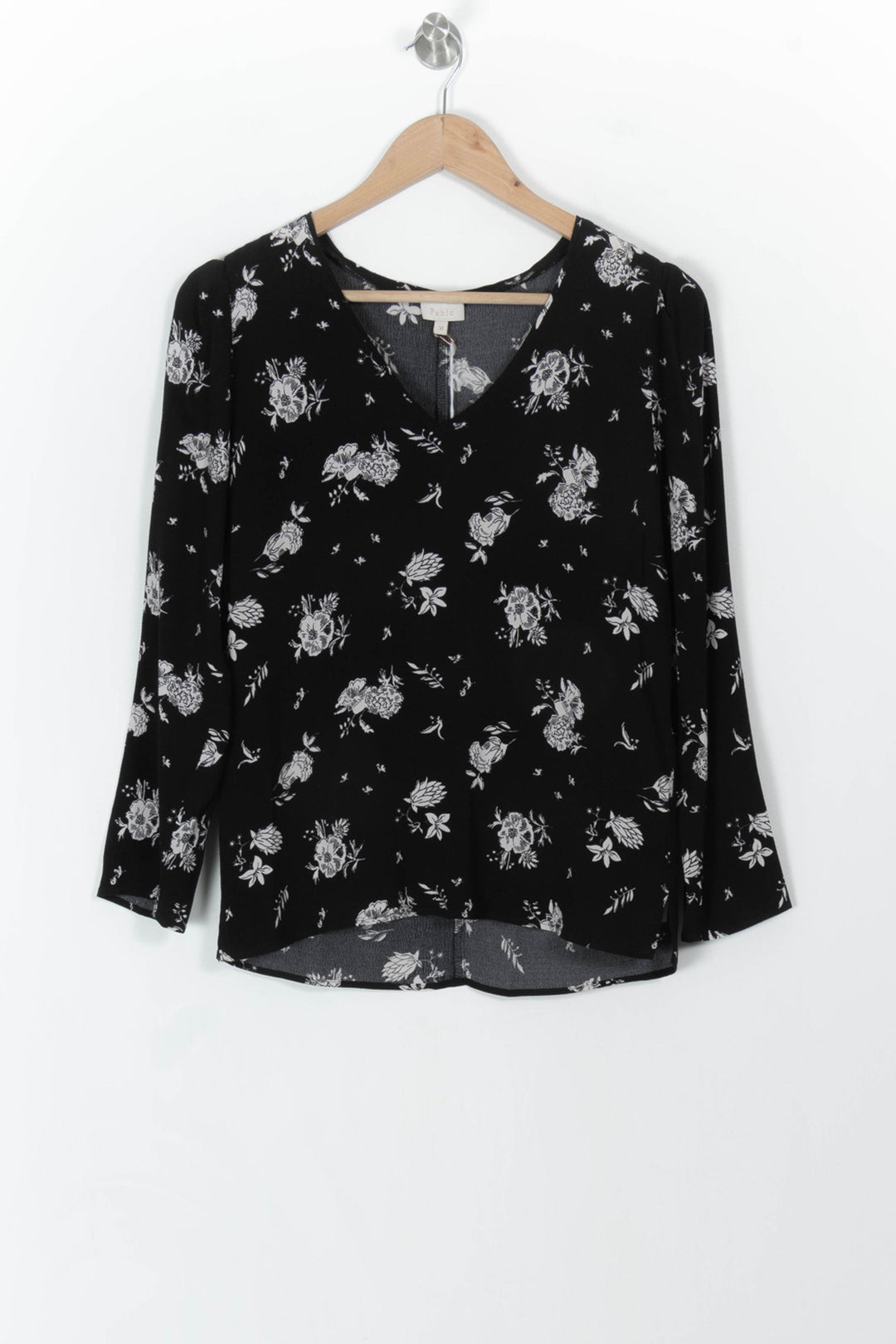 Blouse noire à motifs - Taille S/36 de la marque Pablo | PARAD46659 - Vendu par Paradigme - Image 2