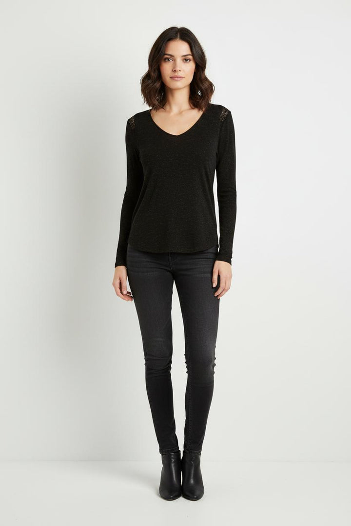 T-shirt manches longues noir - Taille S/36