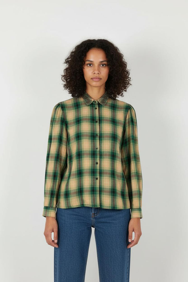 Chemise verte à carreaux - Taille S/36