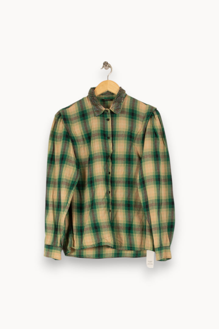 Chemise verte à carreaux - Taille S/36 de la marque IKKS | PARAD46683 - Vendu par Paradigme - Image 1