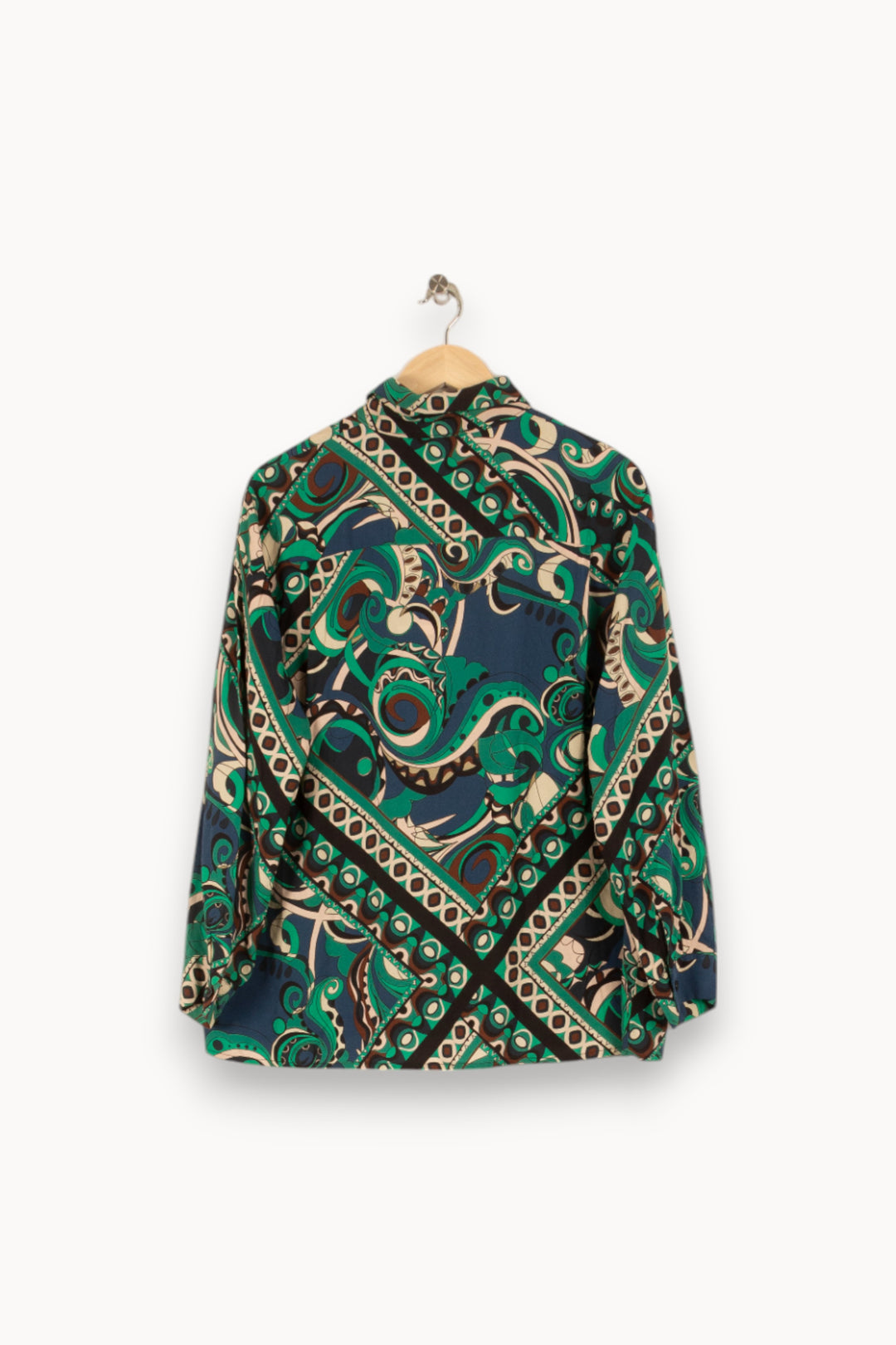 Chemise verte à motifs - Taille XL/42 de la marque La Fée Maraboutée | PARAD46691 - Vendu par Paradigme - Image 3