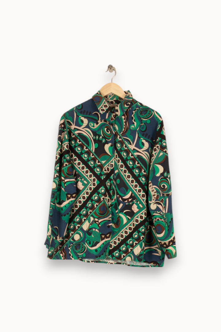 Chemise verte à motifs - Taille XL/42 de la marque La Fée Maraboutée | PARAD46691 - Vendu par Paradigme - Image 1