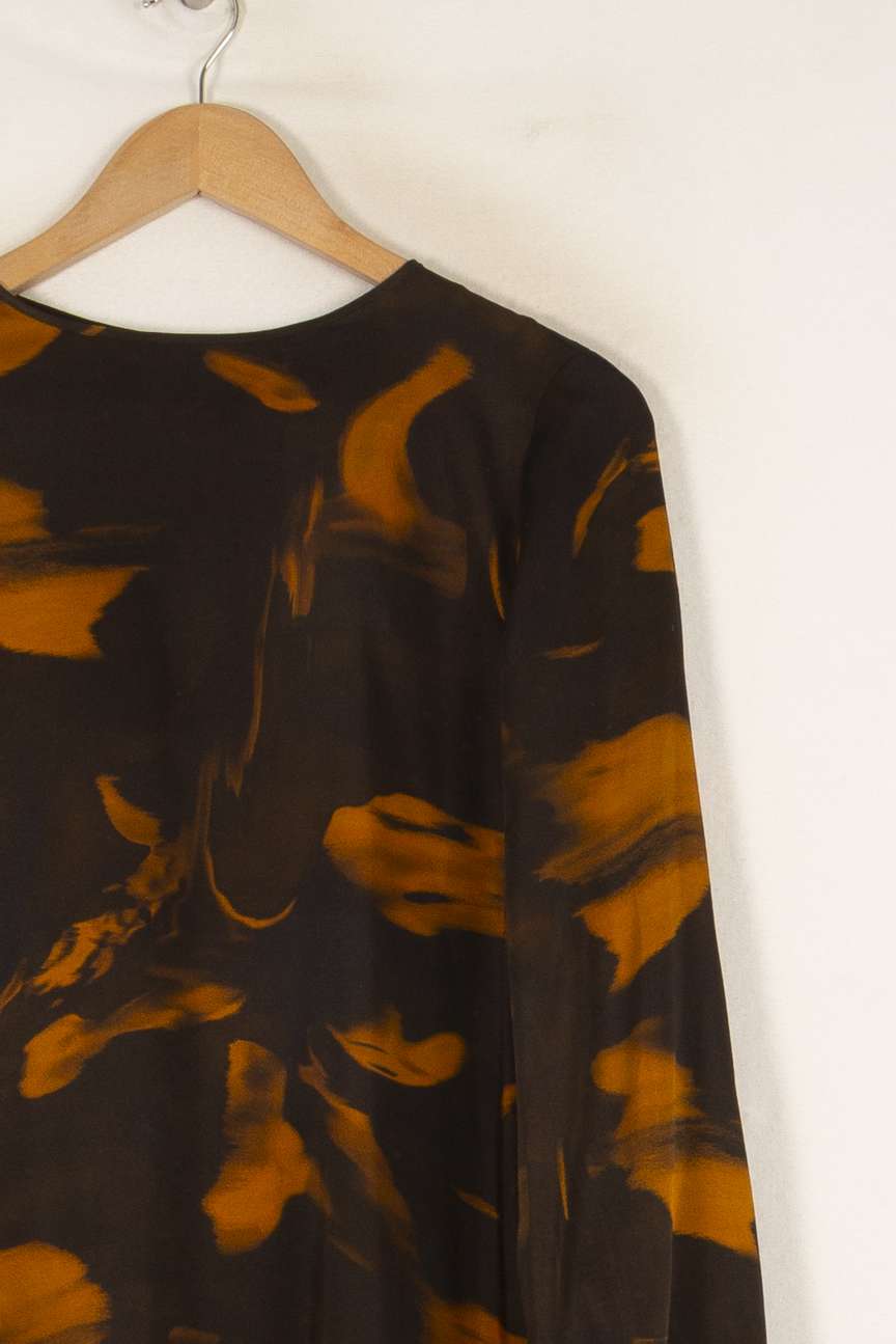 Blouse noire et orange - Taille L/40 de la marque Tara Jarmon | PARAD46715 - Vendu par Paradigme - Image 2