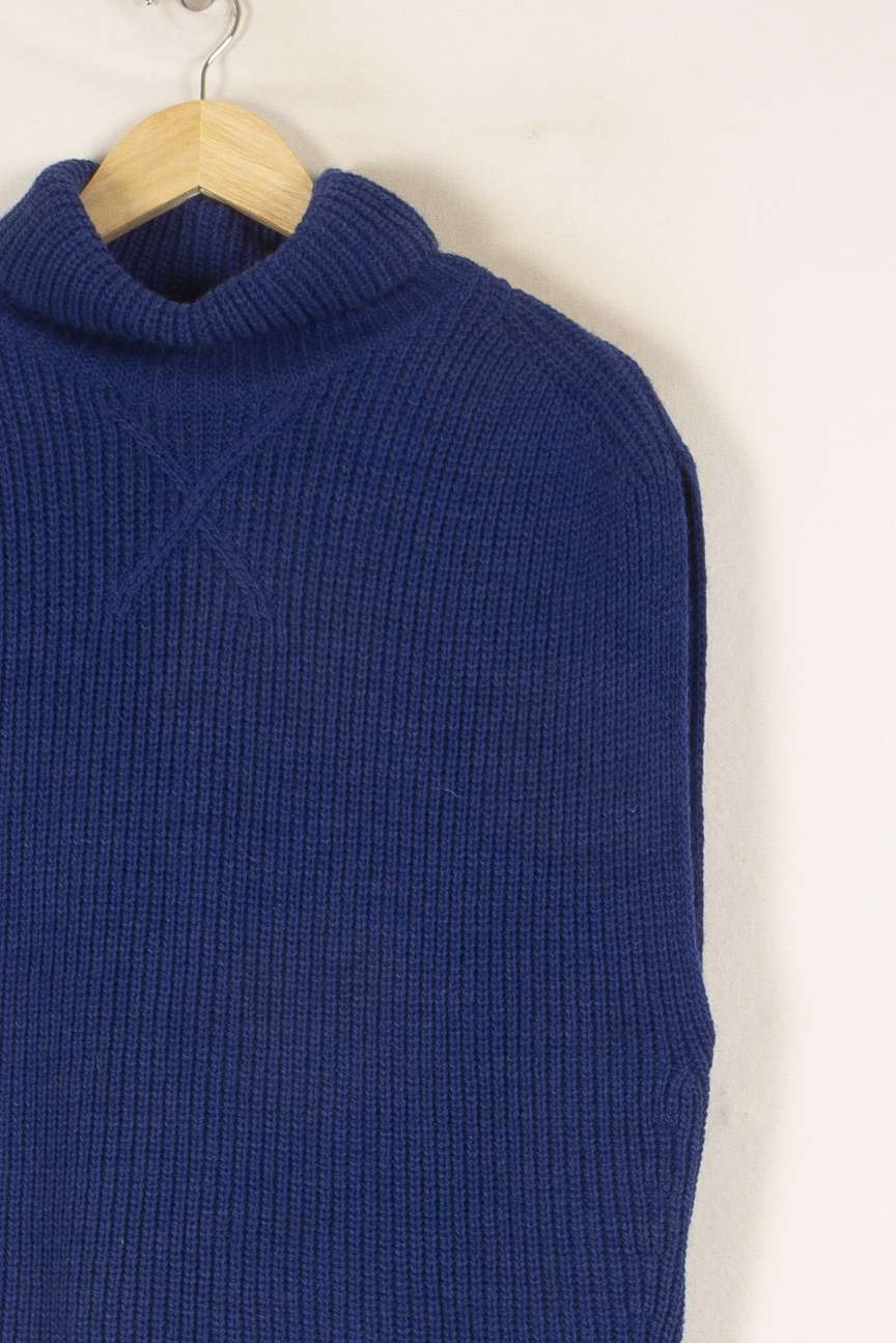 Pull sans manches en maille bleu - Taille S/36 de la marque La Fée Maraboutée | PARAD46728 - Vendu par Paradigme - Image 2