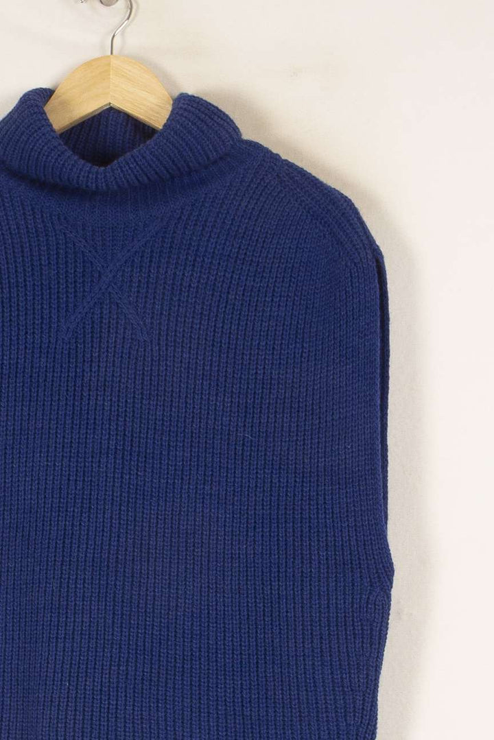 Pull sans manches en maille bleu - Taille S/36 de la marque La Fée Maraboutée | PARAD46728 - Vendu par Paradigme - Image 2