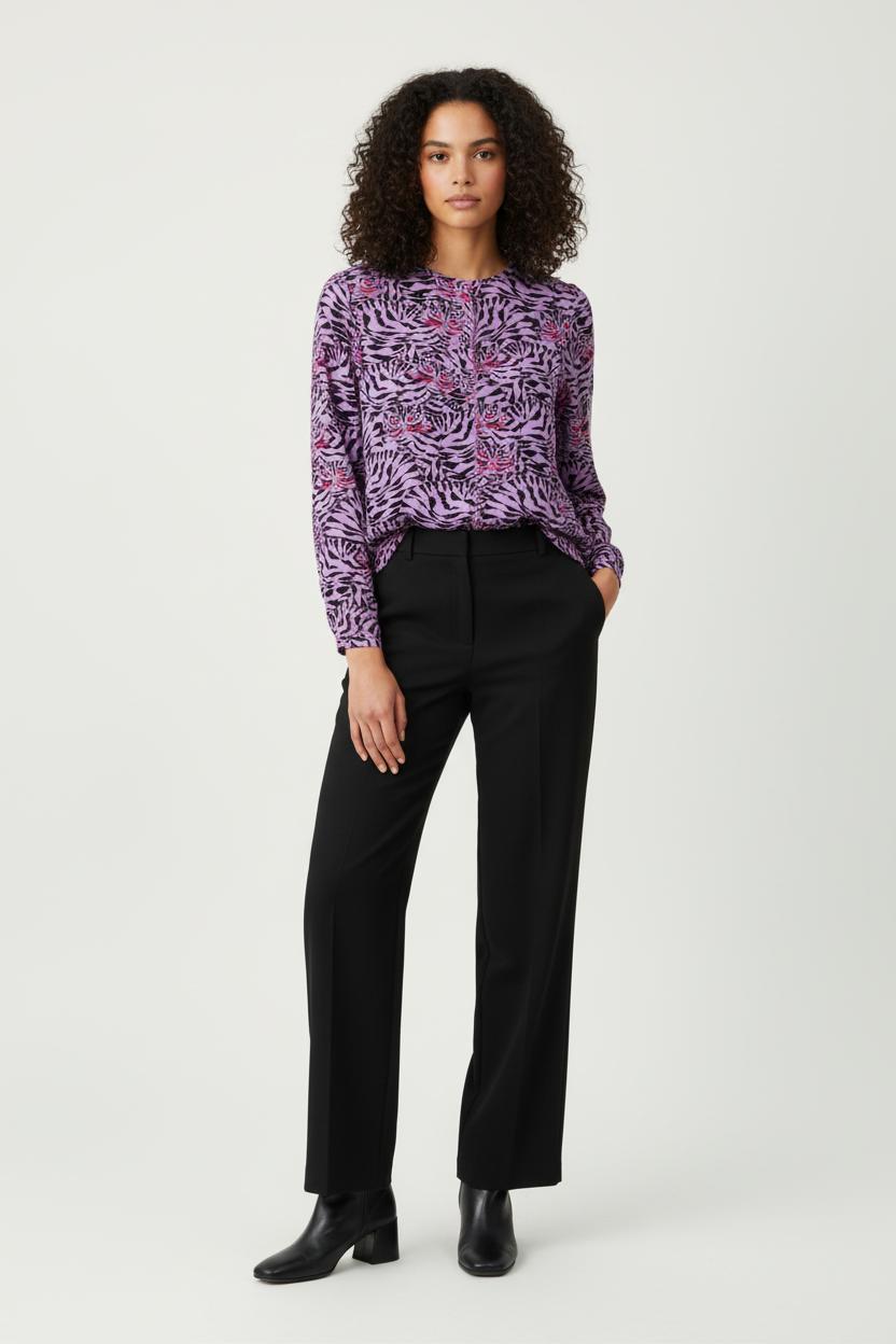 Blouse violette à motifs - Taille M/38 de la marque Bimba y Lola | PARAD46745 - Vendu par Paradigme - Image 1