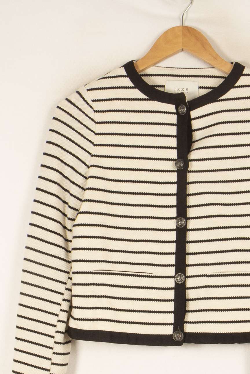 Veste blanche rayée - Taille XS/34 de la marque IKKS | PARAD46747 - Vendu par Paradigme - Image 2
