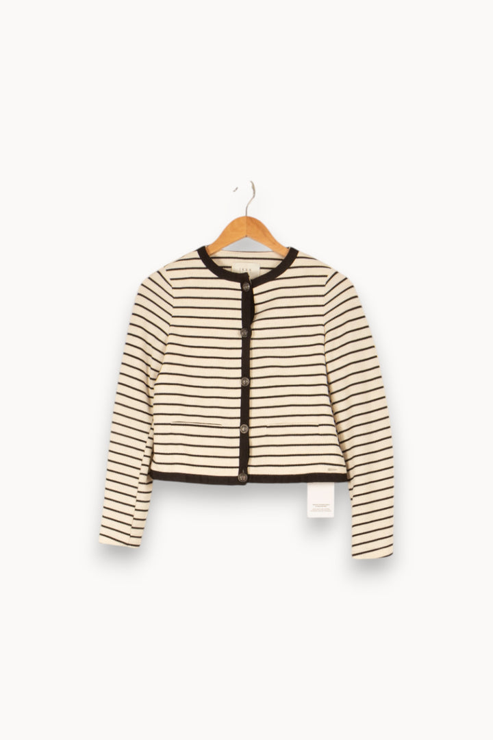 Veste blanche rayée - Taille XS/34 de la marque IKKS | PARAD46747 - Vendu par Paradigme - Image 1