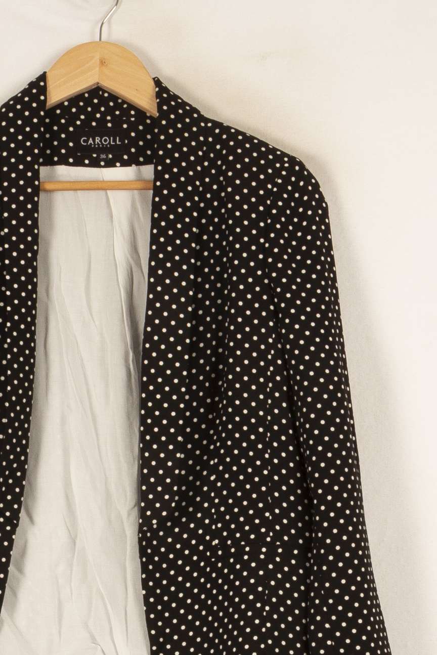 Veste noire à pois - Taille S/36 de la marque Caroll | PARAD46754 - Vendu par Paradigme - Image 2