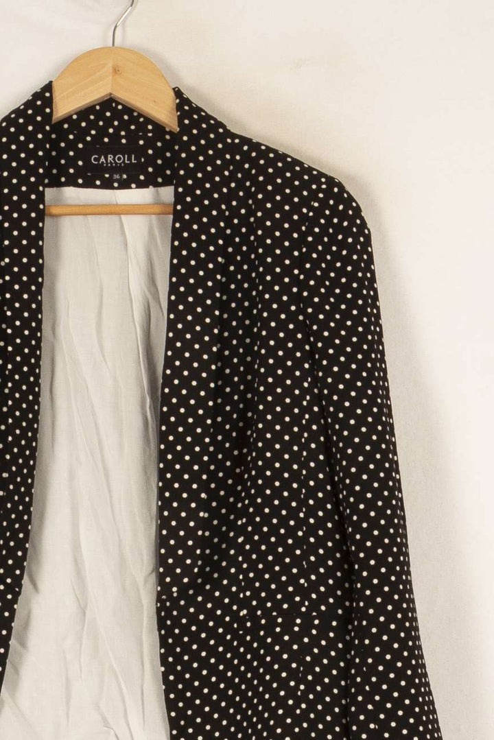 Veste noire à pois - Taille S/36 de la marque Caroll | PARAD46754 - Vendu par Paradigme - Image 2