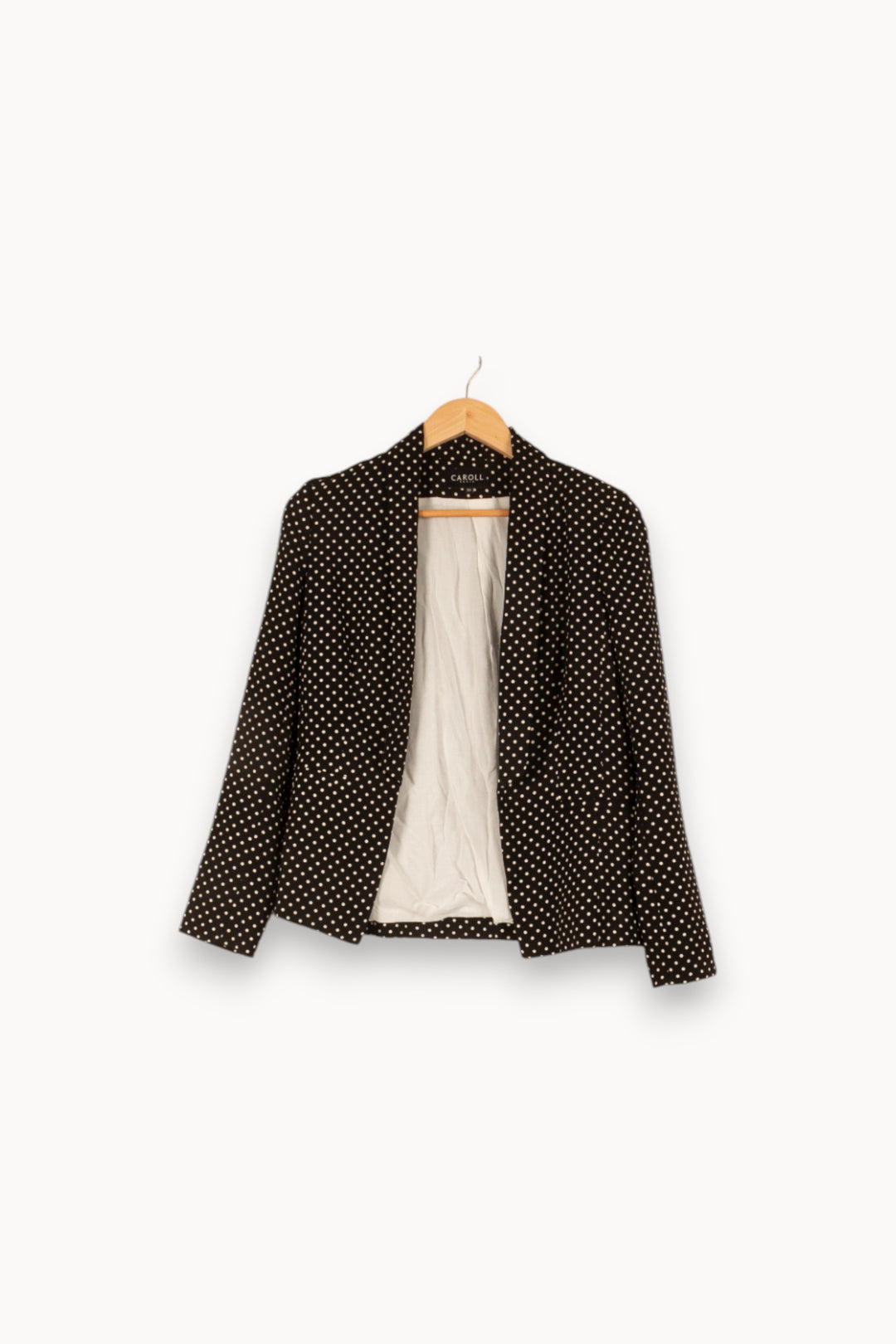 Veste noire à pois - Taille S/36 de la marque Caroll | PARAD46754 - Vendu par Paradigme - Image 1