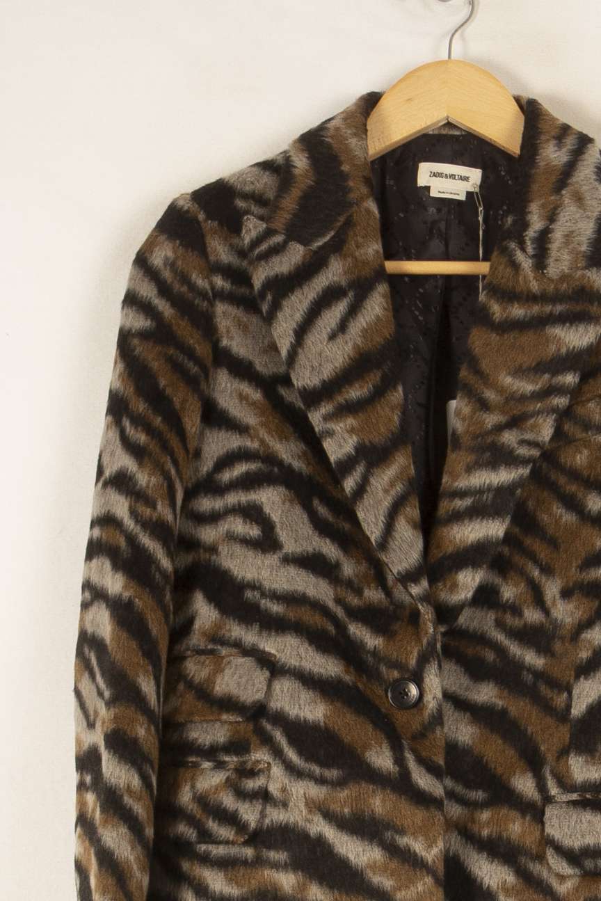 Veste marron à motifs - Taille S/36 de la marque Zadig&Voltaire | PARAD46776 - Vendu par Paradigme - Image 2