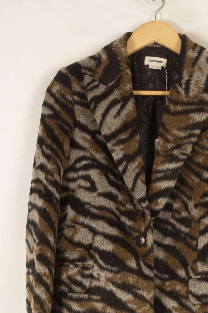 Veste marron à motifs - Taille S/36 de la marque Zadig&Voltaire | PARAD46776 - Vendu par Paradigme - Image 2