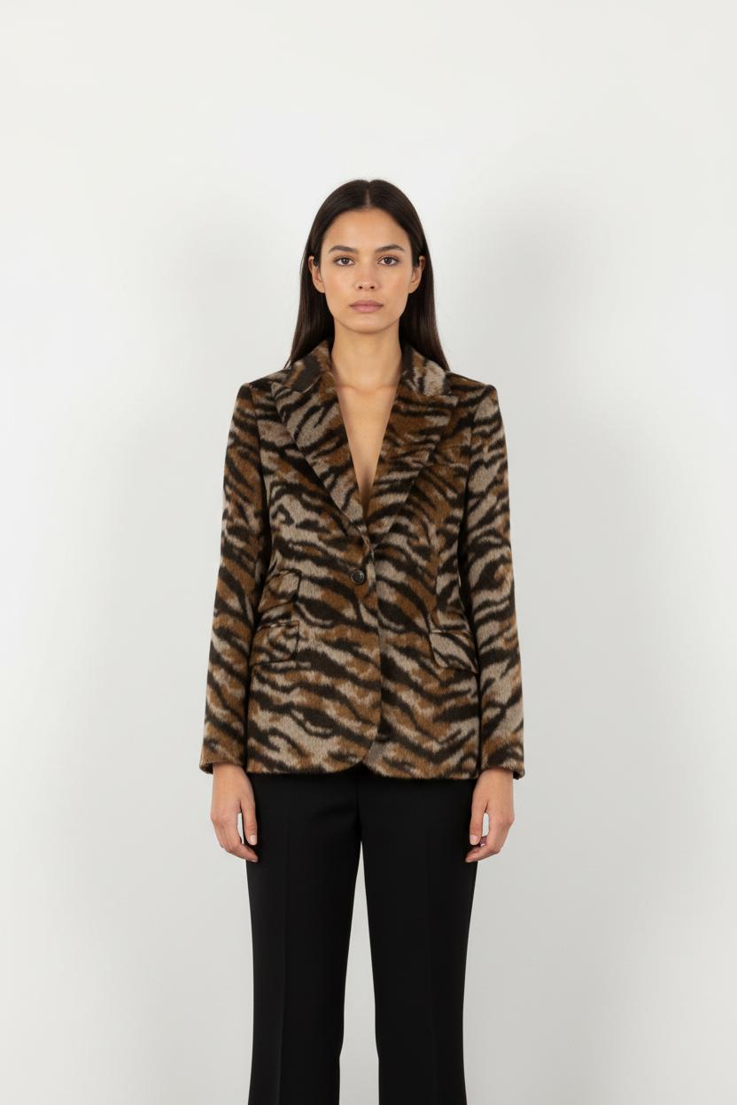 Veste marron à motifs - Taille S/36