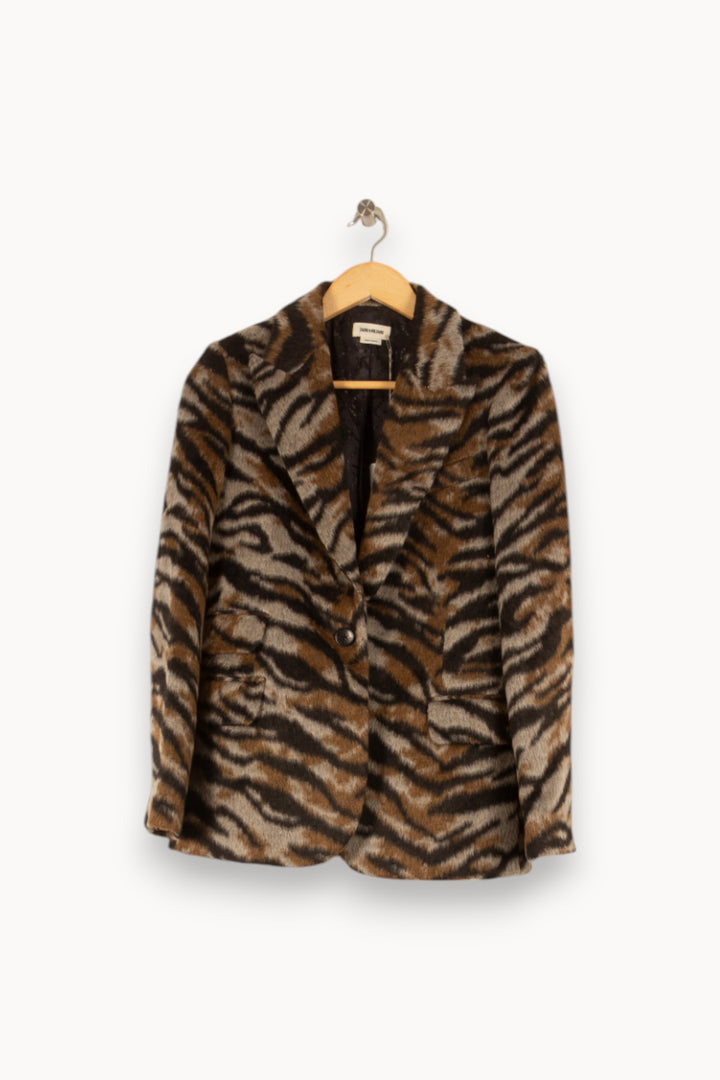Veste marron à motifs - Taille S/36 de la marque Zadig&Voltaire | PARAD46776 - Vendu par Paradigme - Image 1