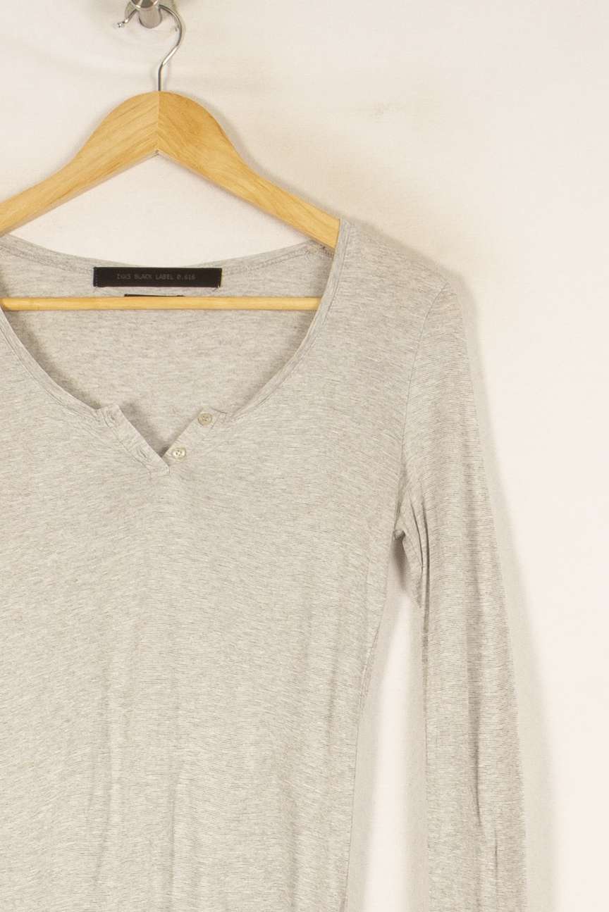 T-shirt manches longues gris - Taille S/36 de la marque IKKS | PARAD46793 - Vendu par Paradigme - Image 2