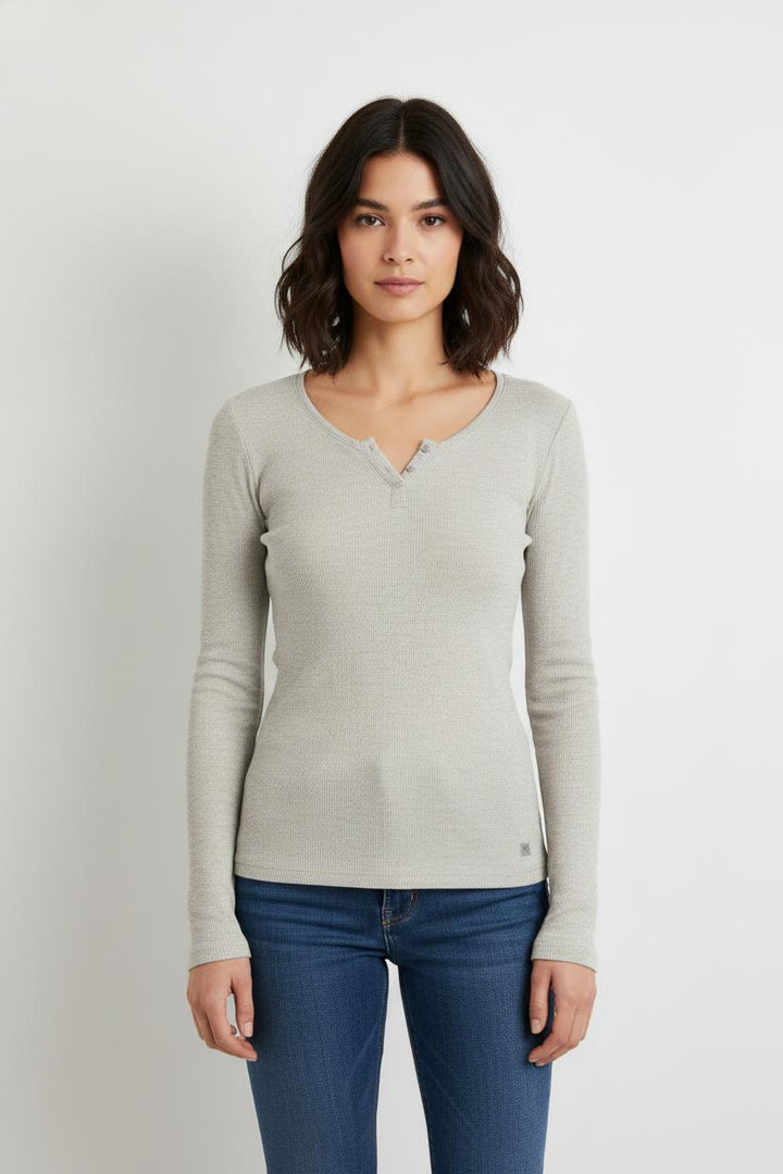 T-shirt manches longues gris - Taille S/36