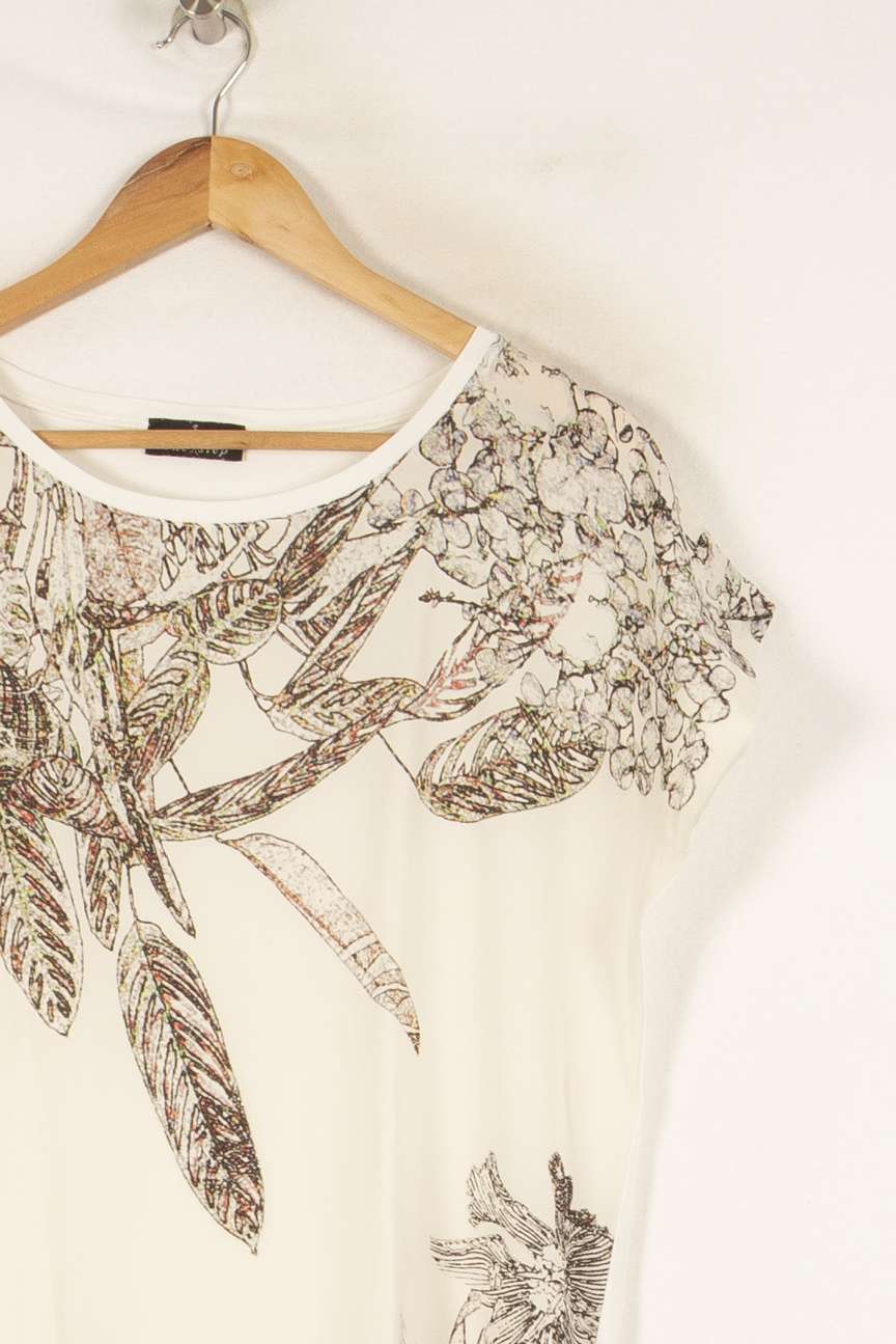 Top blanc à motifs - Taille M/38 de la marque One Step | PARAD46796 - Vendu par Paradigme - Image 2