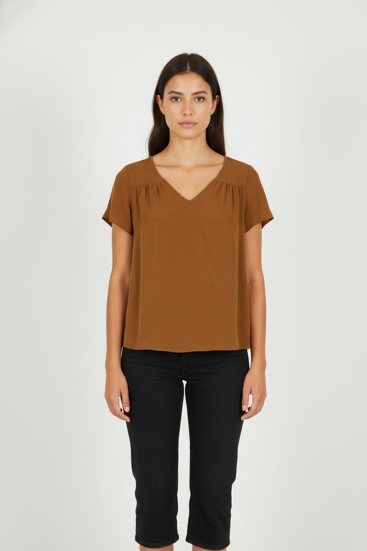 Top marron - Taille S/36