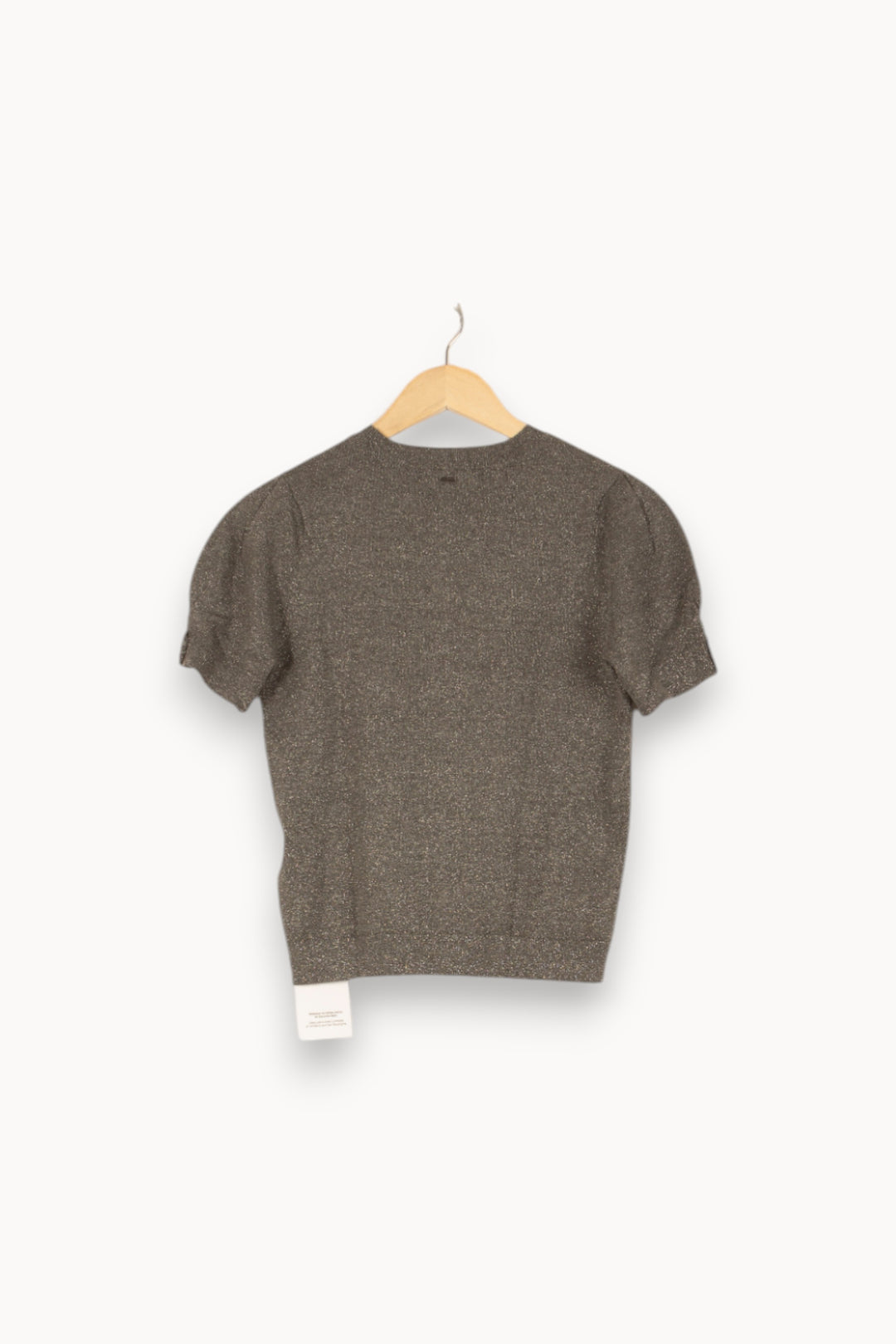 Pull à manches courtes gris brillant - Taille S/36 de la marque IKKS | PARAD46798 - Vendu par Paradigme - Image 3