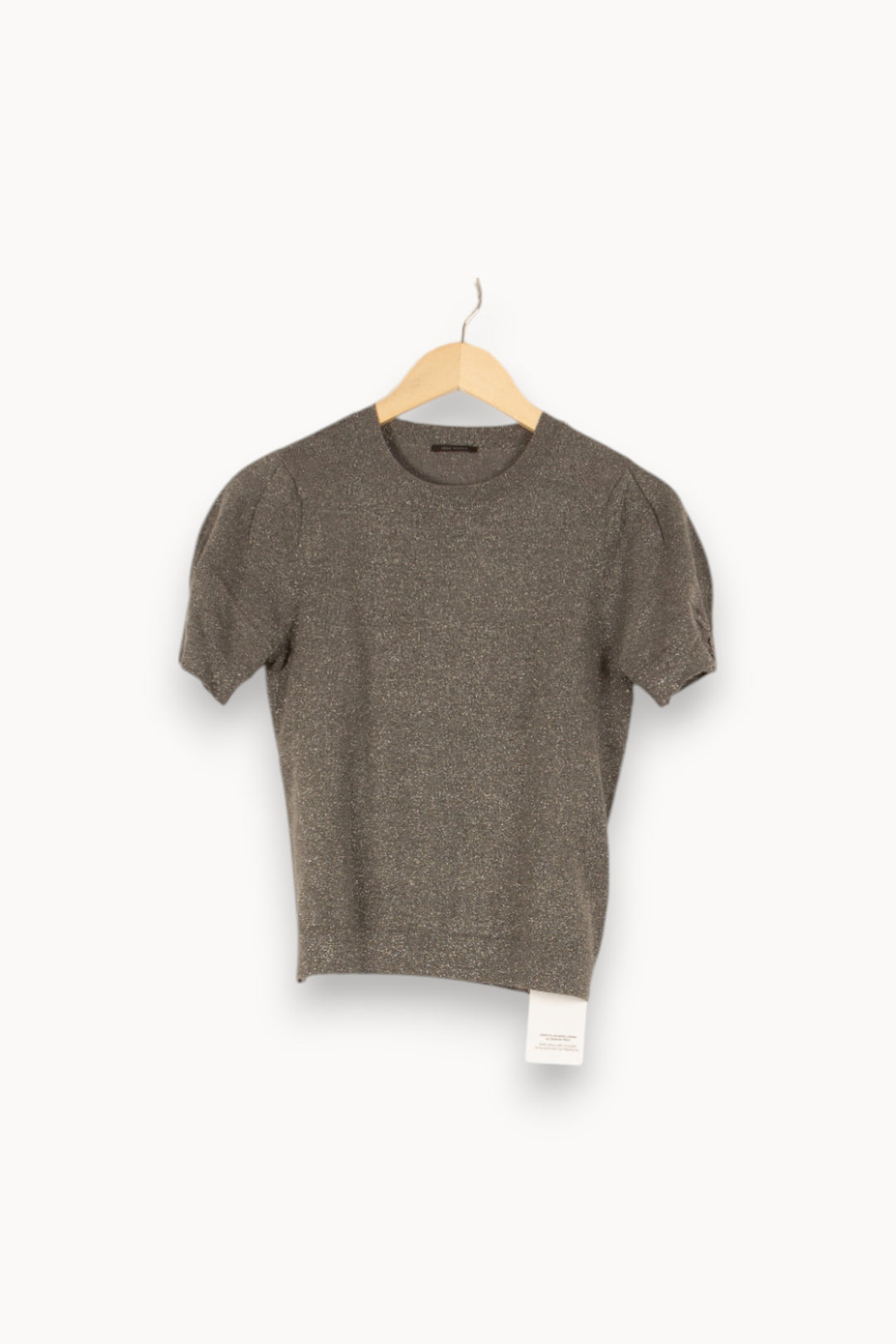 Pull à manches courtes gris brillant - Taille S/36 de la marque IKKS | PARAD46798 - Vendu par Paradigme - Image 1