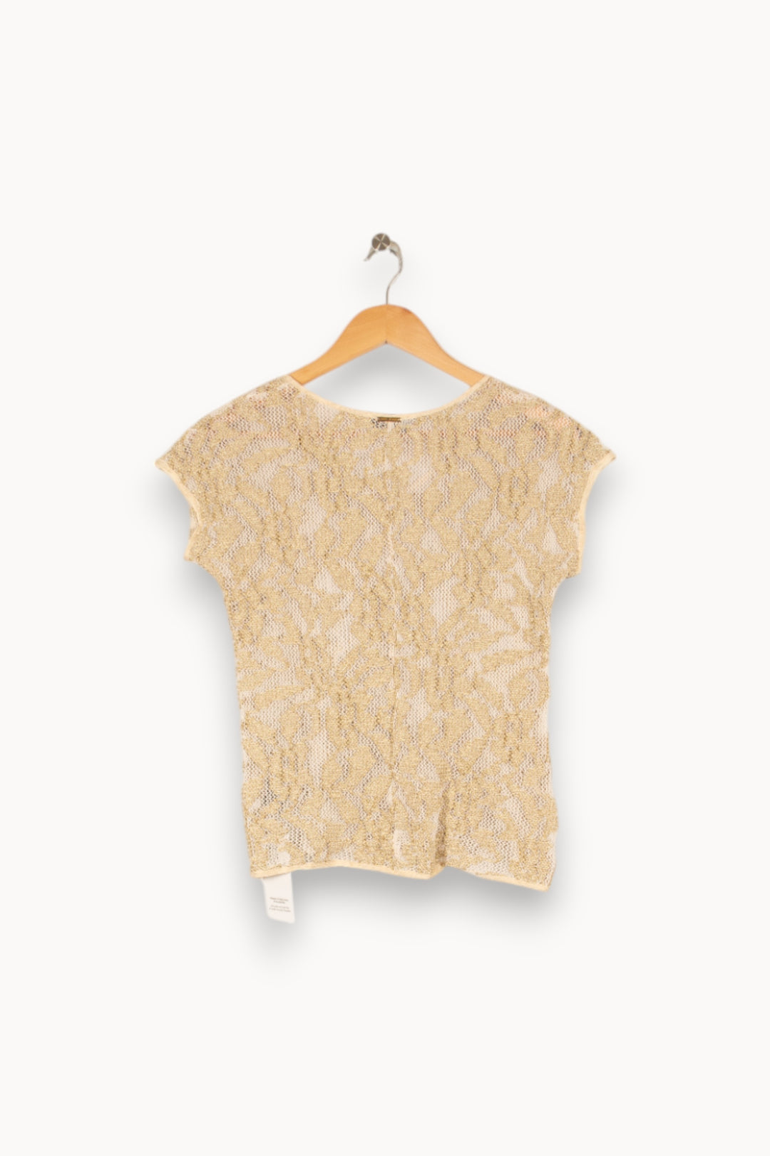 T-shirt en maille beige - Taille M/38 de la marque One Step | PARAD46799 - Vendu par Paradigme - Image 3