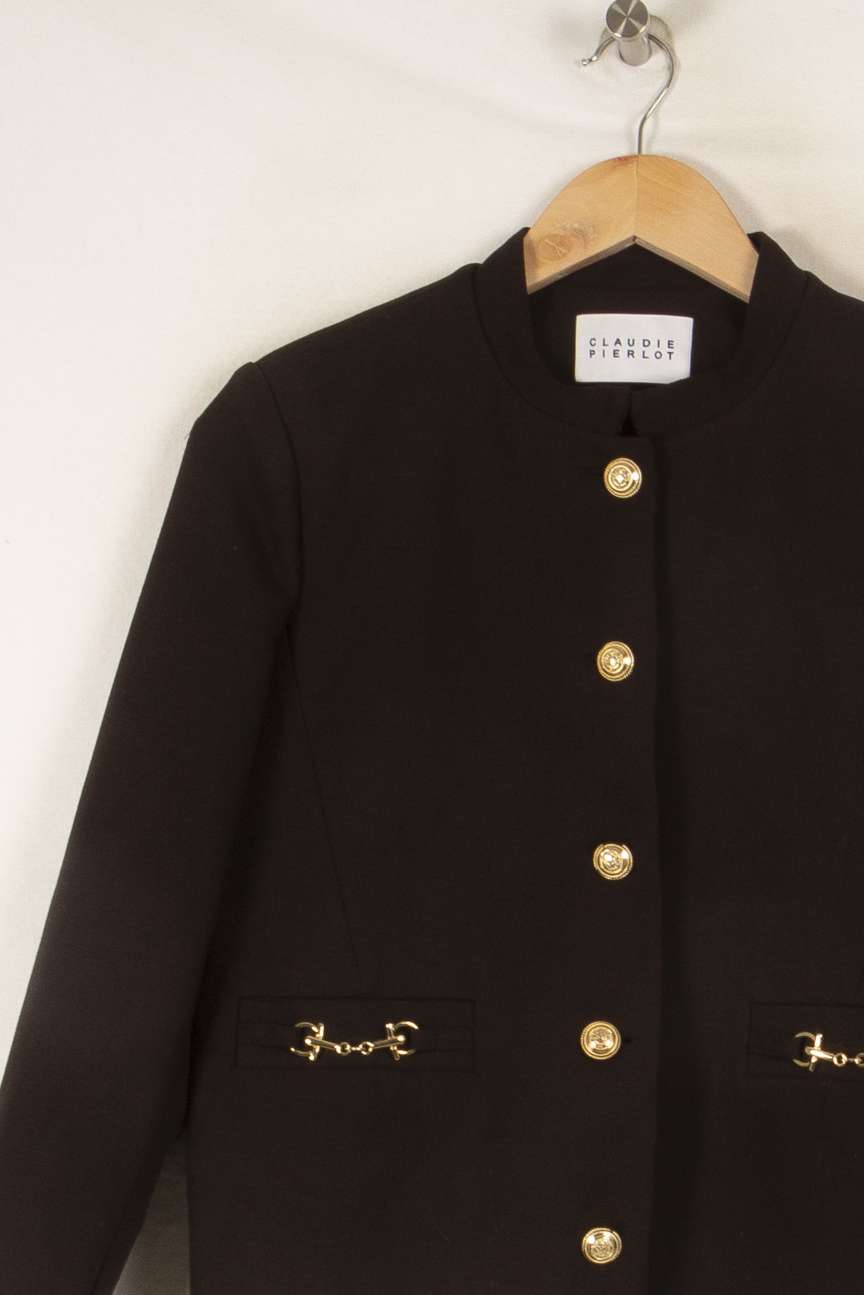 Veste noire - Taille M/38 de la marque Claudie Pierlot | PARAD46804 - Vendu par Paradigme - Image 2