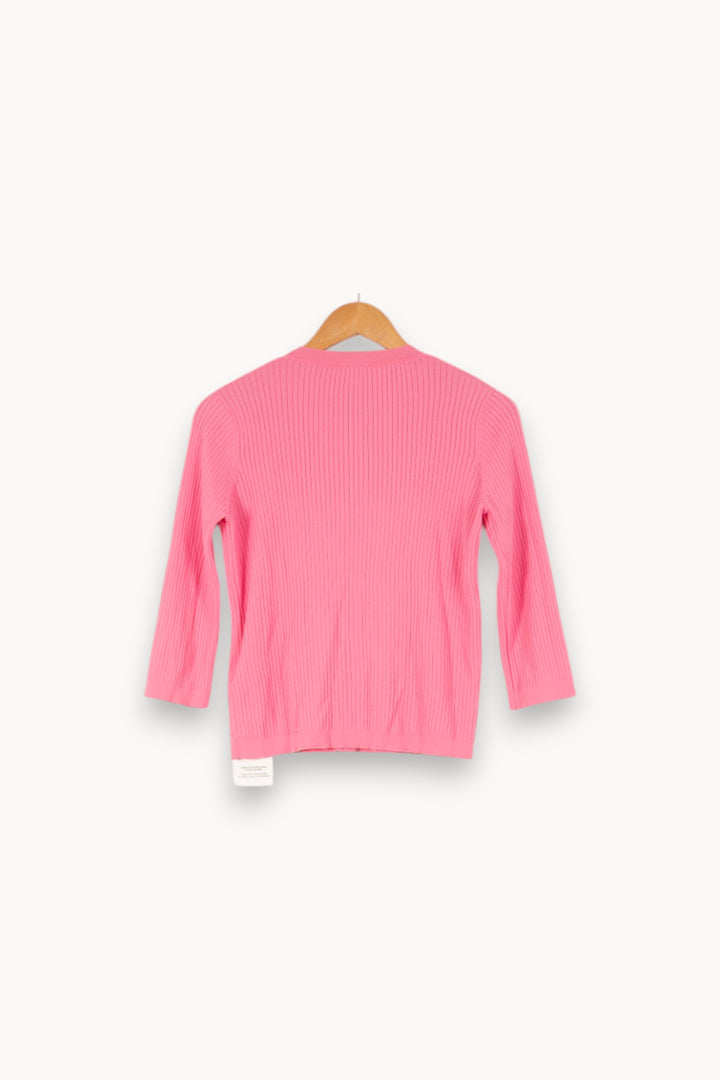 Cardigan côtelé rose - Taille M/38 de la marque Pablo | PARAD46824 - Vendu par Paradigme - Image 3
