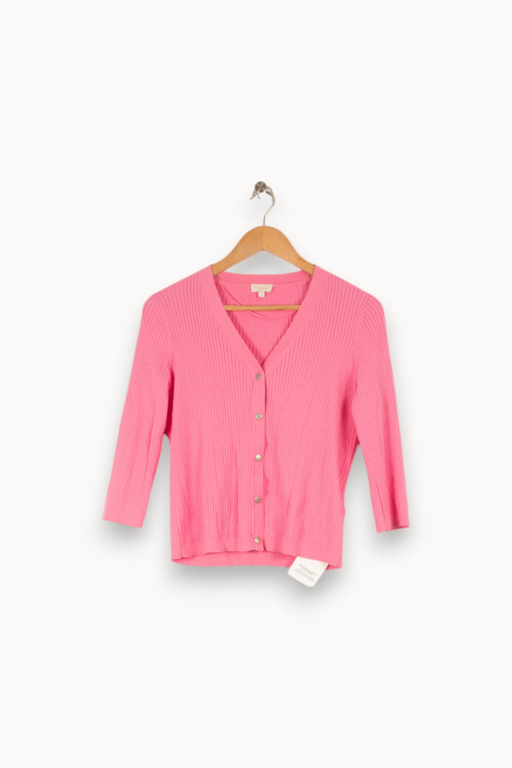Cardigan côtelé rose - Taille M/38 de la marque Pablo | PARAD46824 - Vendu par Paradigme - Image 1