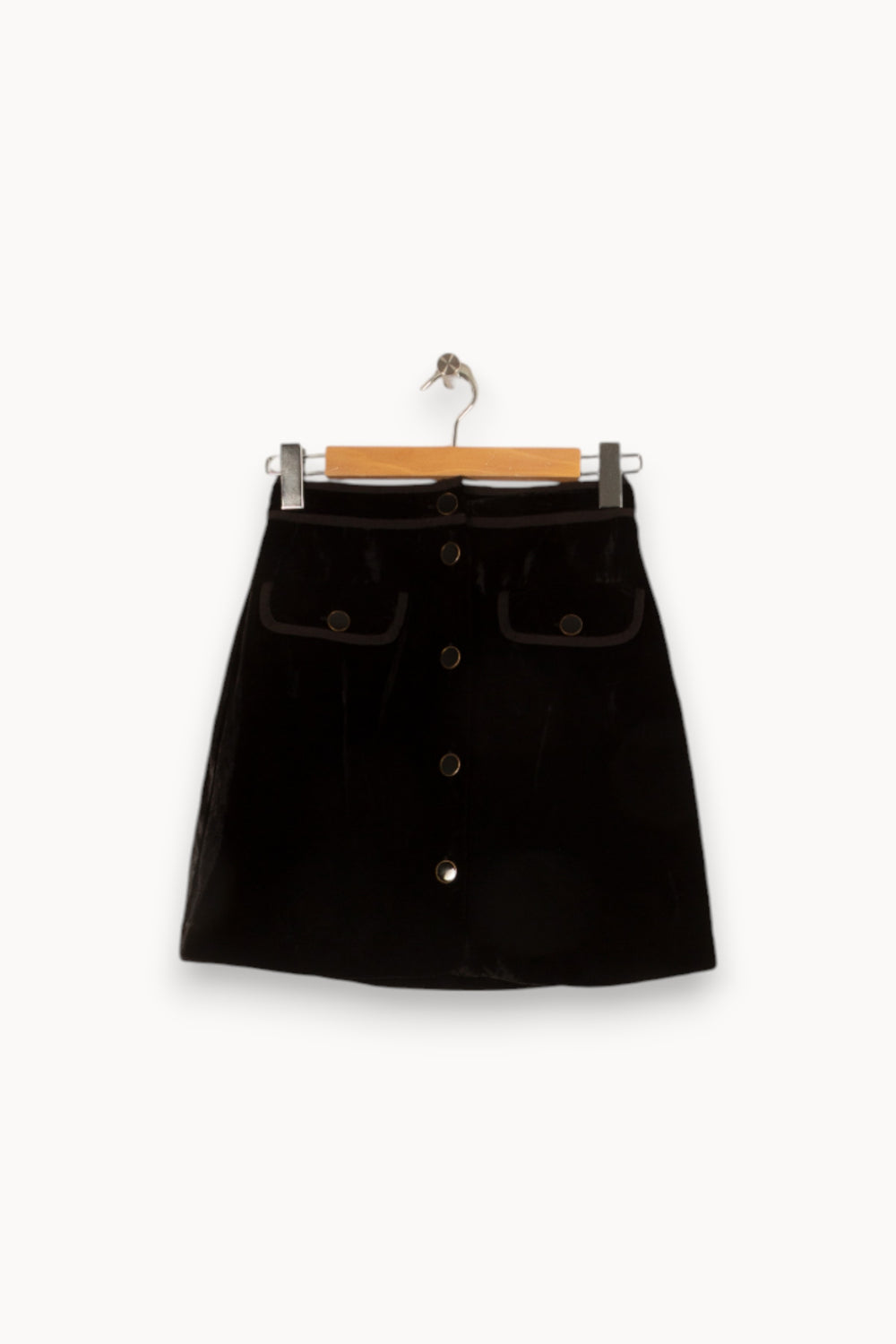 Jupe en velours noir - Taille S/36 de la marque Petite Mendigote | PARAD46911 - Vendu par Paradigme - Image 1