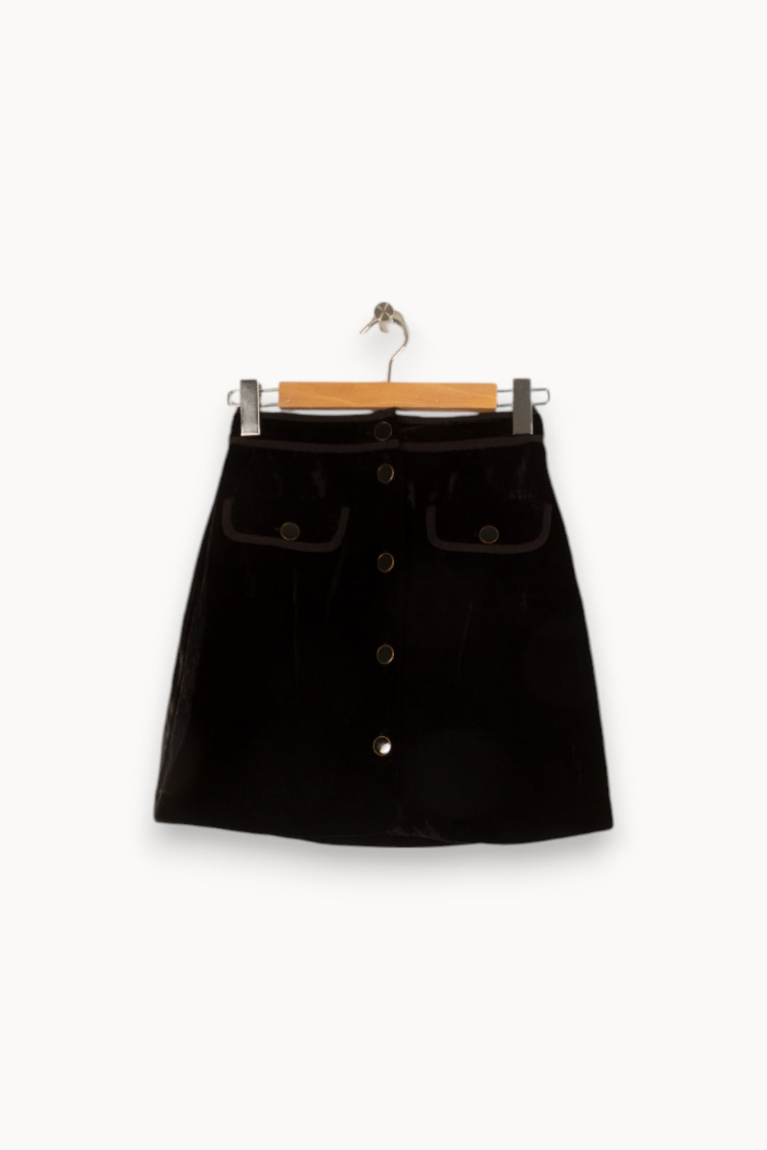 Jupe en velours noir - Taille S/36 de la marque Petite Mendigote | PARAD46911 - Vendu par Paradigme - Image 1