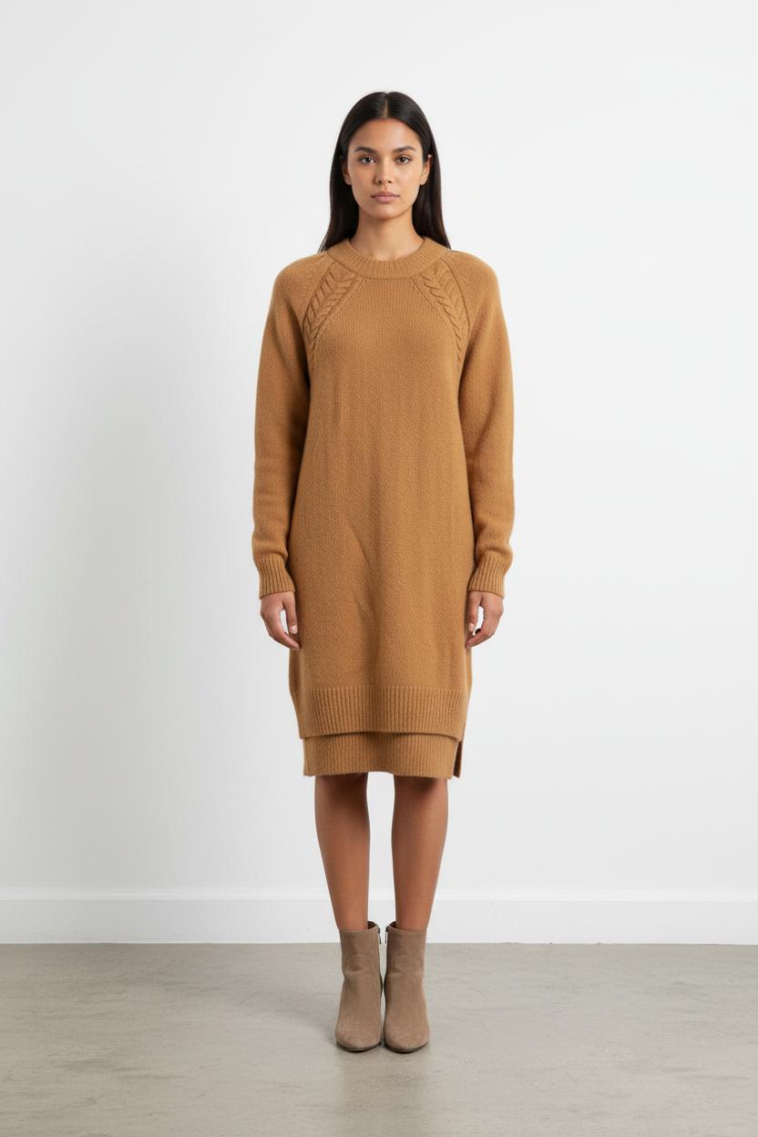 Robe en laine beige - Taille XS/34