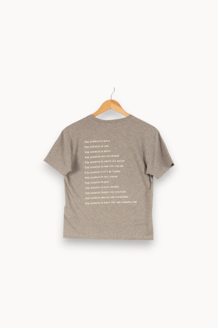 T-shirt gris - Taille S/36 de la marque The Kooples | PARAD46962 - Vendu par Paradigme - Image 3
