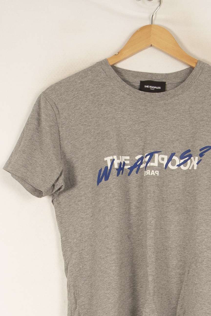 T-shirt gris - Taille S/36 de la marque The Kooples | PARAD46962 - Vendu par Paradigme - Image 2