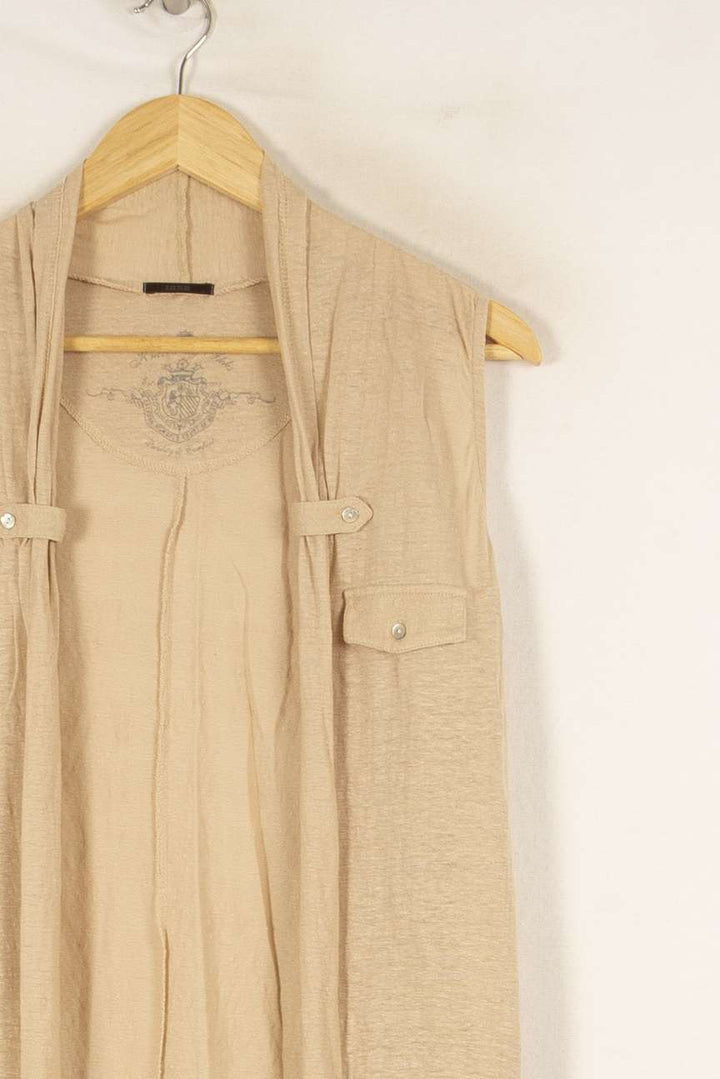 Gilet beige - Taille M/38 de la marque IKKS | PARAD46966 - Vendu par Paradigme - Image 2