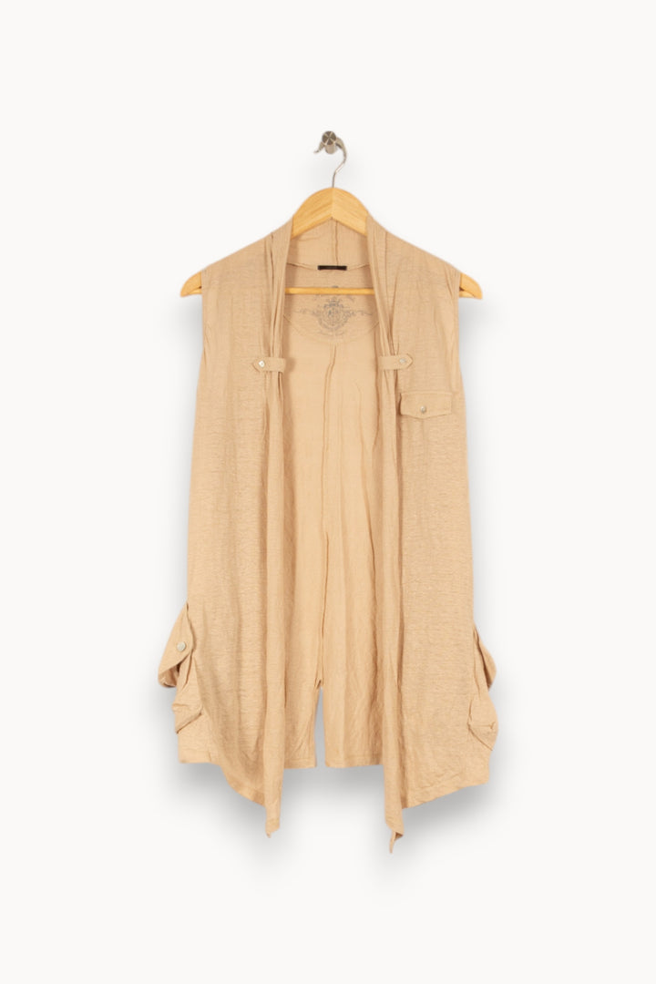 Gilet beige - Taille M/38 de la marque IKKS | PARAD46966 - Vendu par Paradigme - Image 1