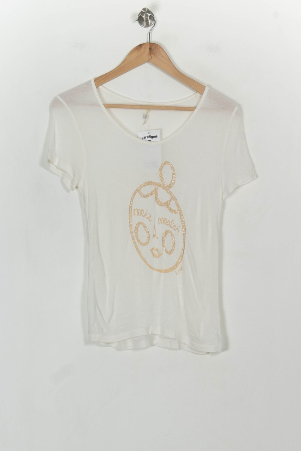T-shirt blanc - Taille M/38 de la marque I.Code | PARAD46969 - Vendu par Paradigme - Image 2