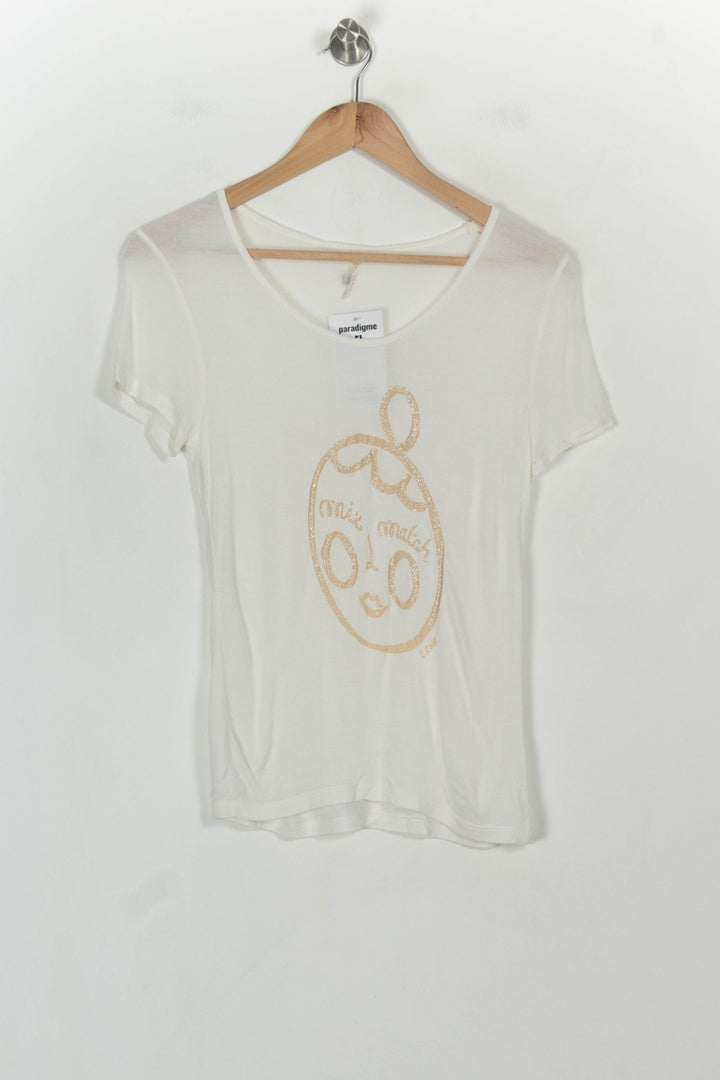 T-shirt blanc - Taille M/38 de la marque I.Code | PARAD46969 - Vendu par Paradigme - Image 2
