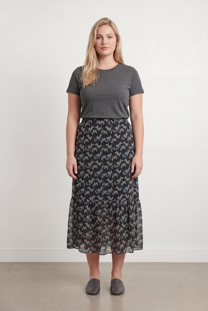Jupe longue à motifs - Taille XXL/44 de la marque La Fée Maraboutée | PARAD46991 - Vendu par Paradigme - Image 1
