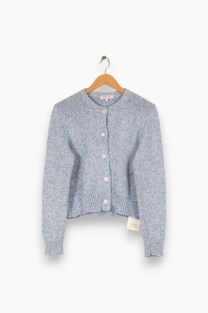 Cardigan en maille bleu - Taille L/40 de la marque Agnès b. | PARAD46993 - Vendu par Paradigme - Image 1