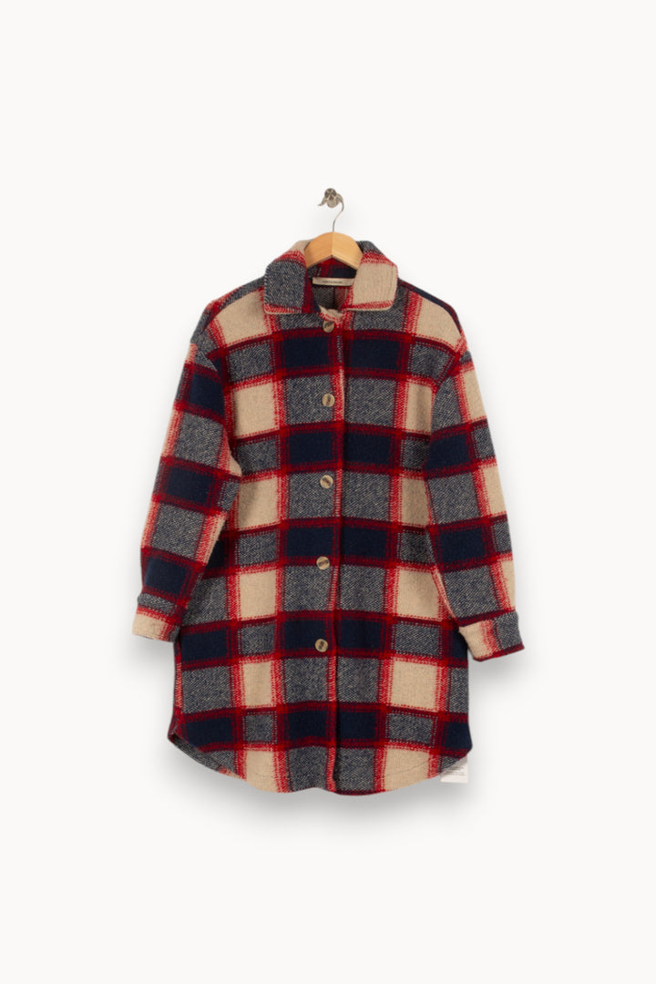 Manteau multicolore à carreaux - Taille S/36 de la marque La Fée Maraboutée | PARAD46996 - Vendu par Paradigme - Image 1