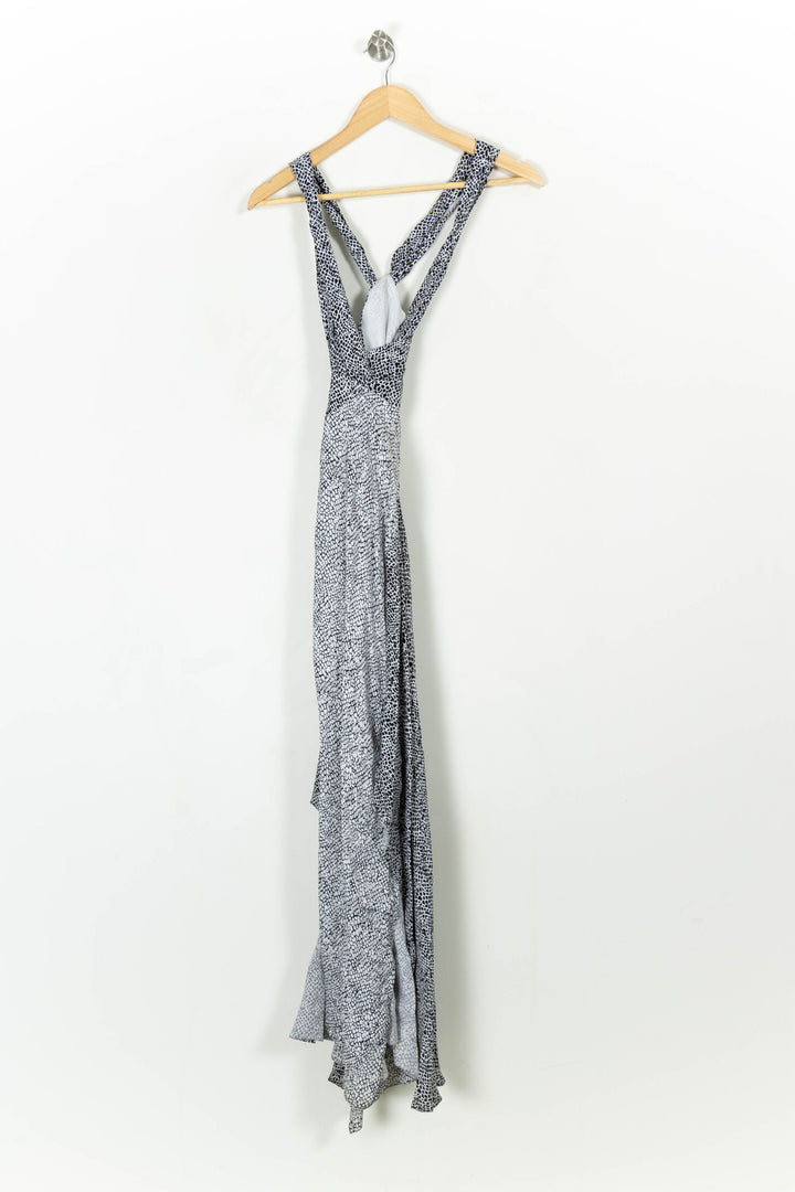 Robe longue noire et blanche - Taille S/36 de la marque Maje | PARAD47010 - Vendu par Paradigme - Image 4