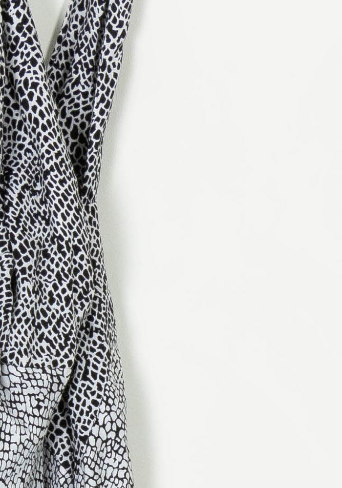 Robe longue noire et blanche - Taille S/36 de la marque Maje | PARAD47010 - Vendu par Paradigme - Image 3