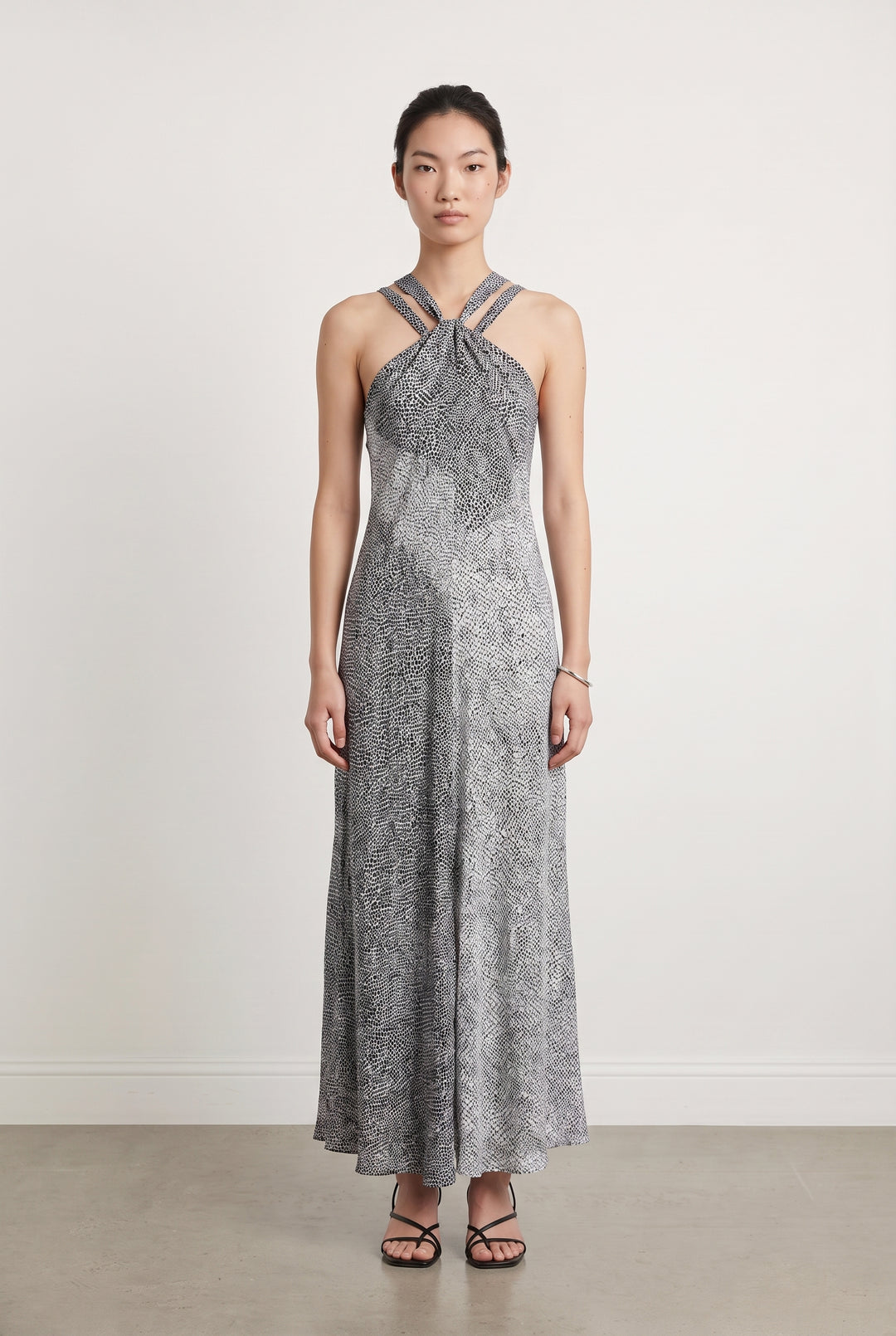 Robe longue noire et blanche - Taille S/36 de la marque Maje | PARAD47010 - Vendu par Paradigme - Image 1