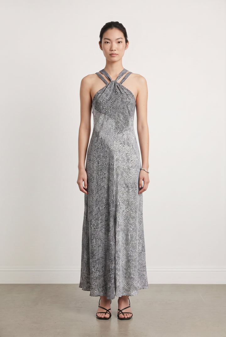Robe longue noire et blanche - Taille S/36 de la marque Maje | PARAD47010 - Vendu par Paradigme - Image 1