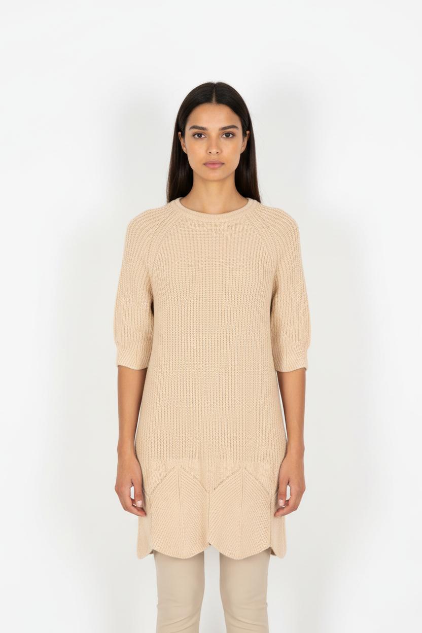 Robe en maille beige - Taille XS/34