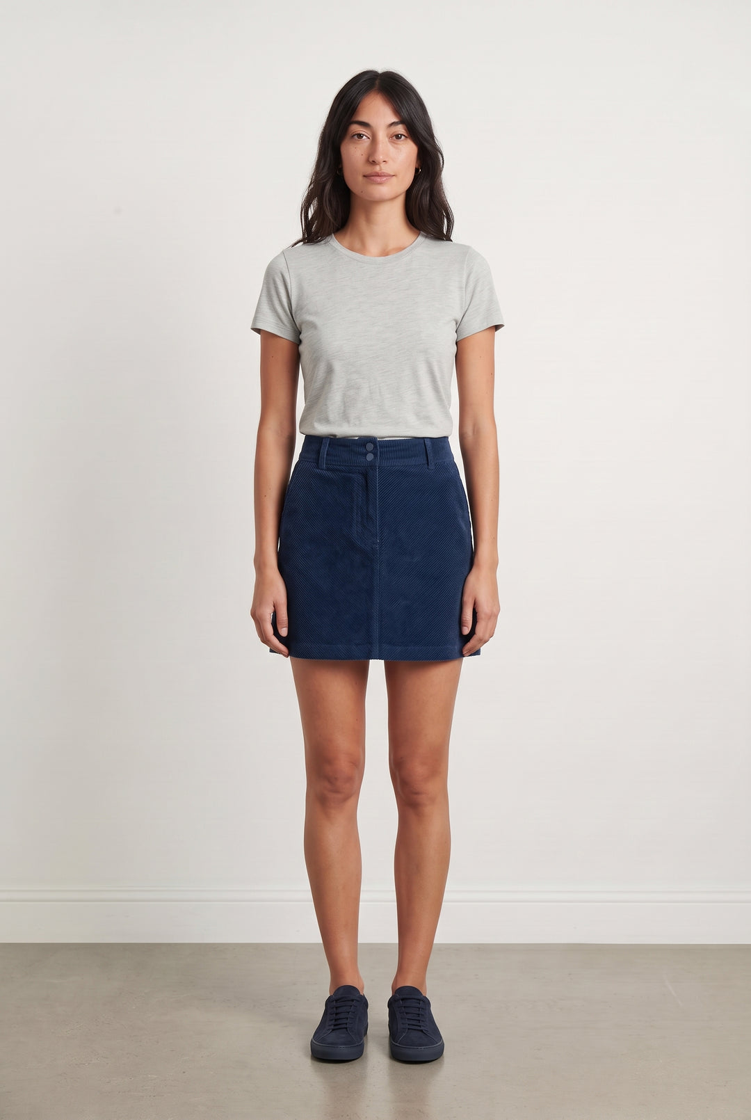 Jupe bleue côtelée - Taille XS/34 de la marque Galeries Lafayette | PARAD47017 - Vendu par Paradigme - Image 1