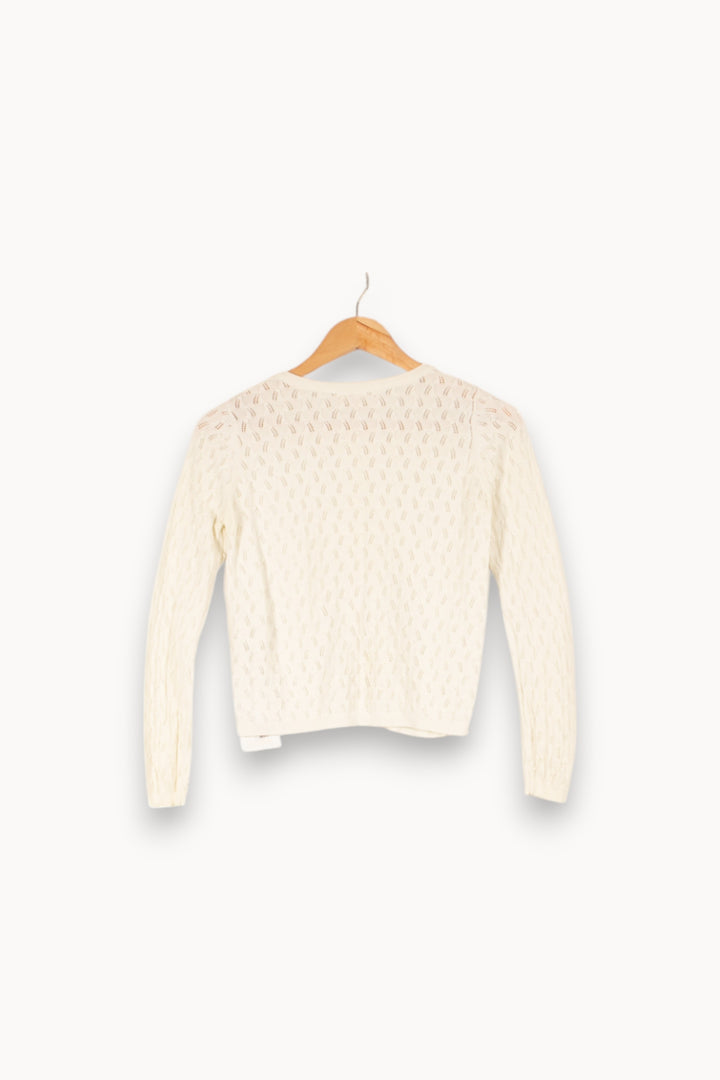 Cardigan blanc - Taille XS/34 de la marque Sézane | PARAD47026 - Vendu par Paradigme - Image 3