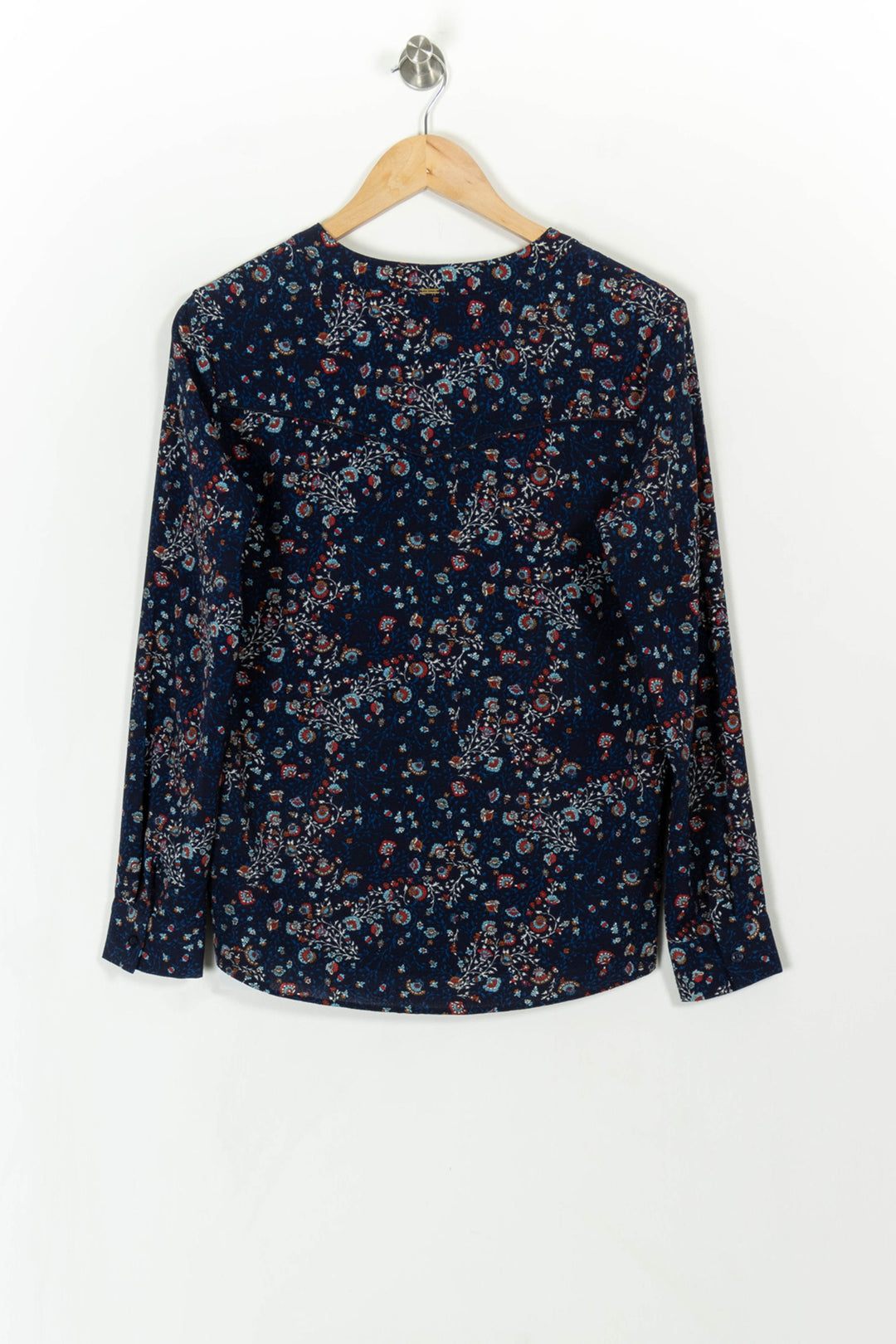 Blouse bleue foncée à motifs - Taille M/38 de la marque IKKS | PARAD47057 - Vendu par Paradigme - Image 4
